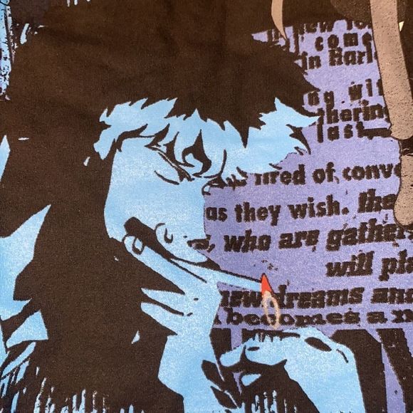 Cowboy Bebop Spike Anime Opening Credits Officially Licensed Adult T-Shirt - Picture 7 of 8